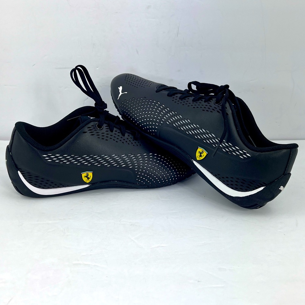 PUMA MOTORSPORT LEGACY DRIFT 5 ULTRA 2, FERRARI LOGO BLACK & WHITE, SIZE 10.5 - Picture 12 of 17